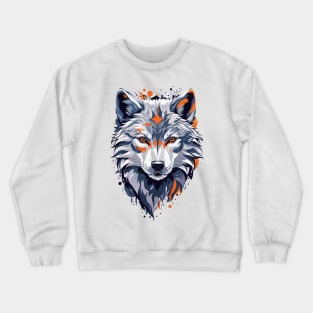 Gray Wolf AI Art Crewneck Sweatshirt